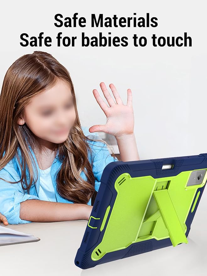 for Lenovo Idea Tab Plus/Tab K12（12.1 Inch） Android Tablet Protective caseShockproof Lightweight Silicone Protective Cover with StandChild-Friendly ProtectionEasy to Clean DesignBlack