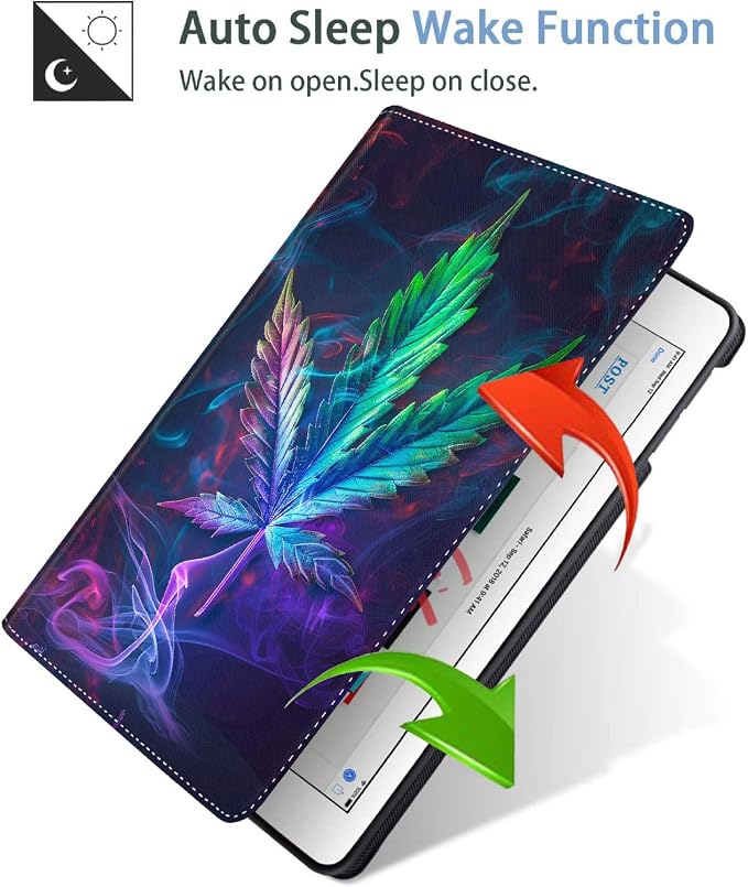 Case for iPad (A16) 11th Generation 11 Inch (2025) iPad 10th Generation 10.9 Inch (2022)，Slim Fit Foldable Standing Cover Case with Auto Sleep/Wake ，Red Moon Japanese Landscape