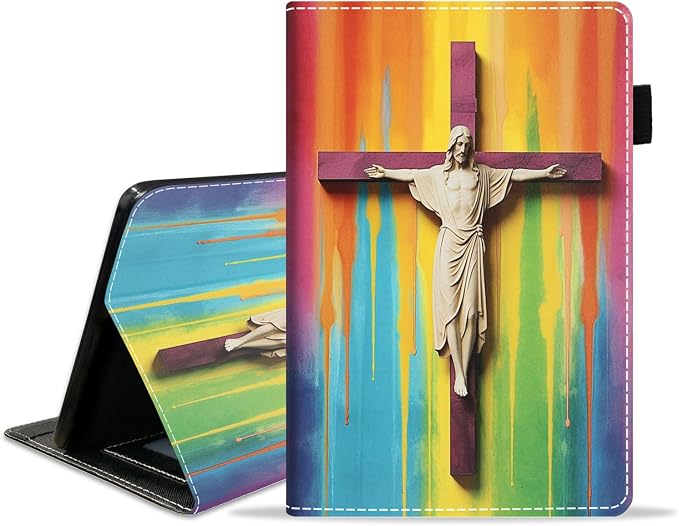 Case for Amazon Fire HD 8/HD 8 Plus Tablet (8 12th/10th Generation 2024/2022/2020 Release) Slim PU Leather Stand Folio Cover with Auto Wake Sleep African Woman Wolf