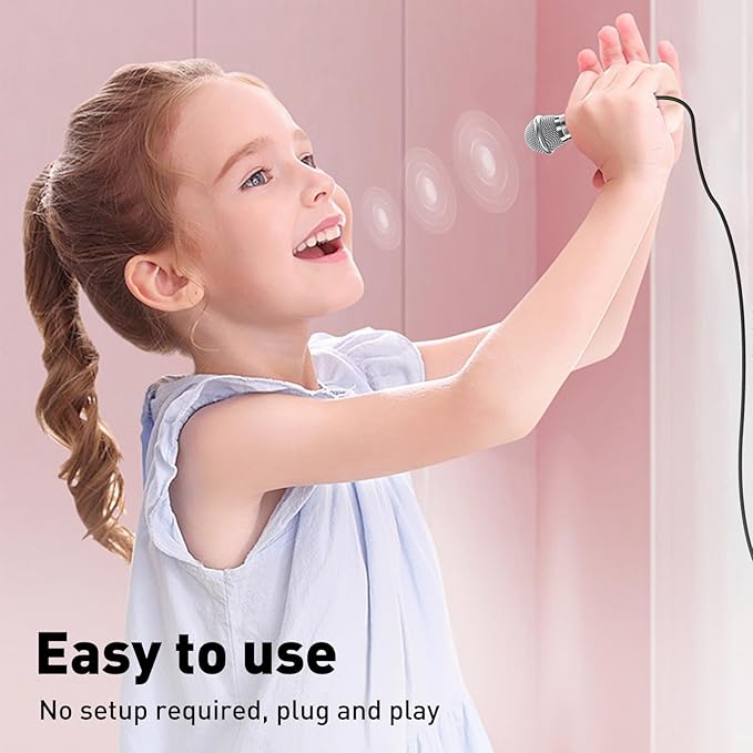 PoP voice 2PCS Mini Microphone for iPhone iPad Small ASMR Tiny Microphone for Video Recording, Singing, Vlogging, YouTube Two Mics Silver and Rose Golden