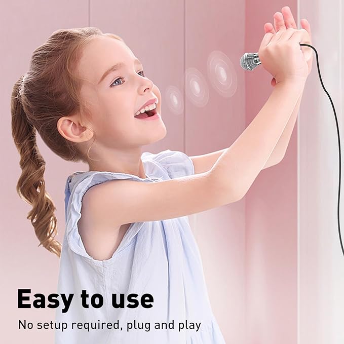 2PCS Mini Microphone for iPhone iPad Small ASMR Tiny Microphone for Voice Video Recording Singing, Vlogging, YouTube Two Mics Silver and Blue