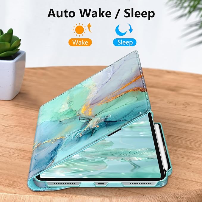 Fintie Rotating Case for iPad Air 13-inch M4/M3/M2 (2026/2025/2024) | 360° Swivel Stand Landscape &amp Portrait Viewing Shockproof Protective Cover Pencil Holder Auto Sleep/Wake Black
