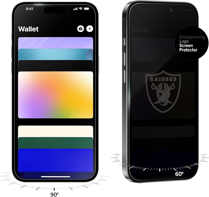 NFL Arizona Cardinals Privacy Screen Protector As Seen on Shark Tank Tank for iPhone 17 w/ Disappearing Design - Scratch-Resistant Glass Protector - Easy-Install Screen Guard w/ Disappearing Design (I