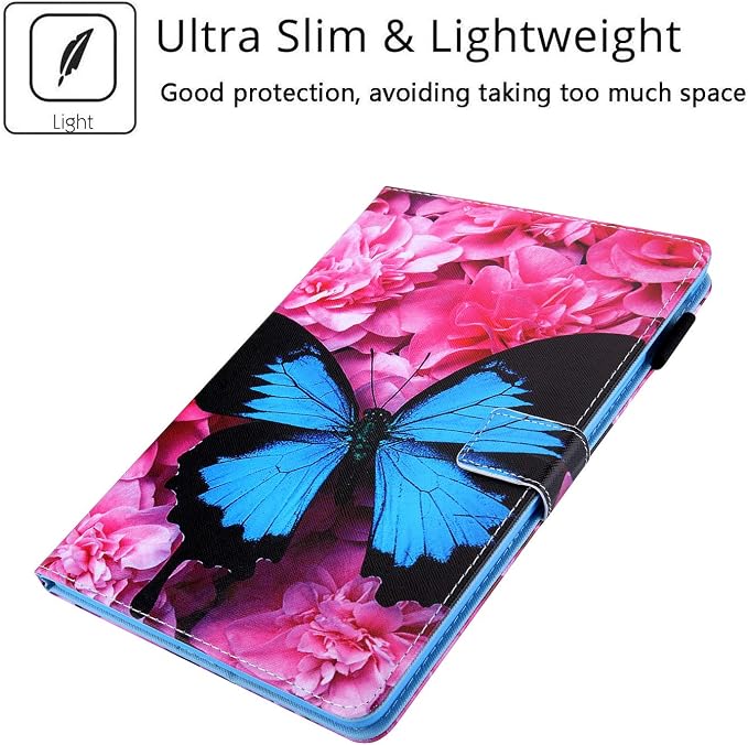 for Apple iPad 10.2 Case 9th/8th/7th Generation Cover (2021/2020/2019) with Auto Wake/Sleep Ultra Thin Lightweight Trifold Stand Folio PU Leather &amp Hard Back Hybrid Cover Almond Blossom