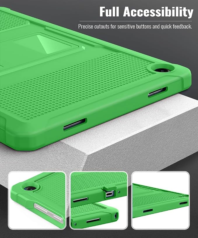 MoKo Shockproof Case Fit Samsung Galaxy Tab A11+ Plus/ A9+ 11 Inch | Full Body Rugged Stand Back Cover with Built-in Screen Protector for Galaxy Tab A11+/ A9+ Tablet Light Gray