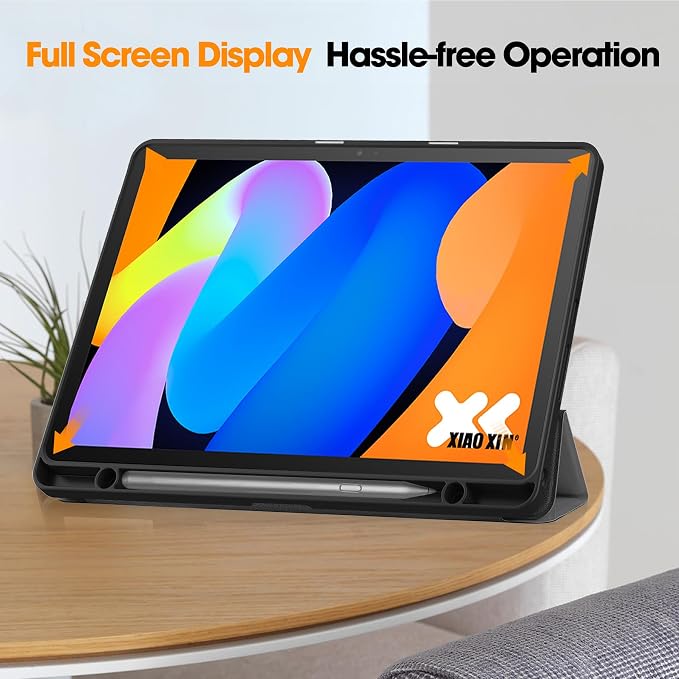YRH for Idea Tab Pro 12.7 inch Case 2025 with Pen Holder Soft TPU Back Tablet Cover Case with Auto/Sleep (Black)