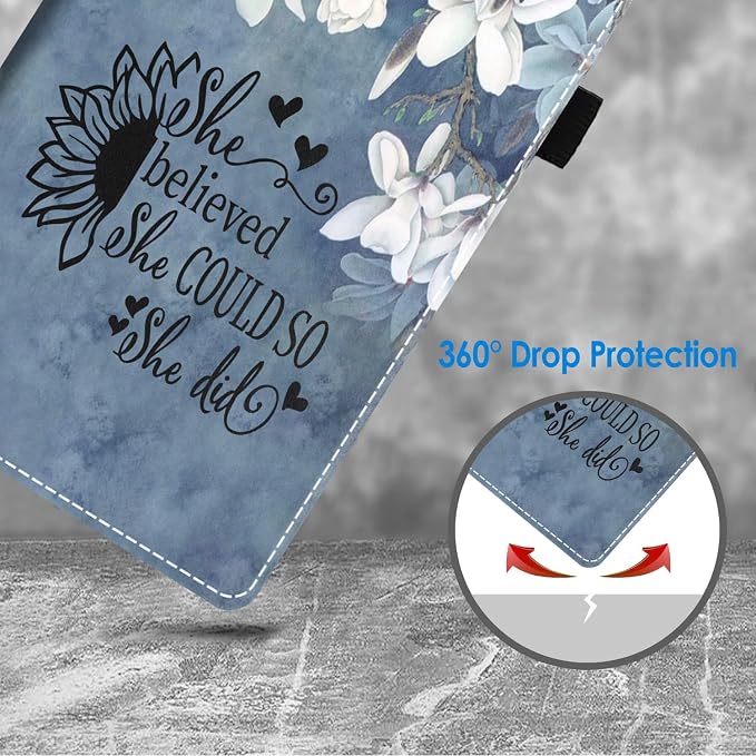 Case for All-New Fire HD 10/Fire HD 10 Plus Tablet 10.1 (11th Gen 2021 Released) - Premium PU Leather Stand Cover with Auto Wake/Sleep - Bible Verse Proverbs 31:25