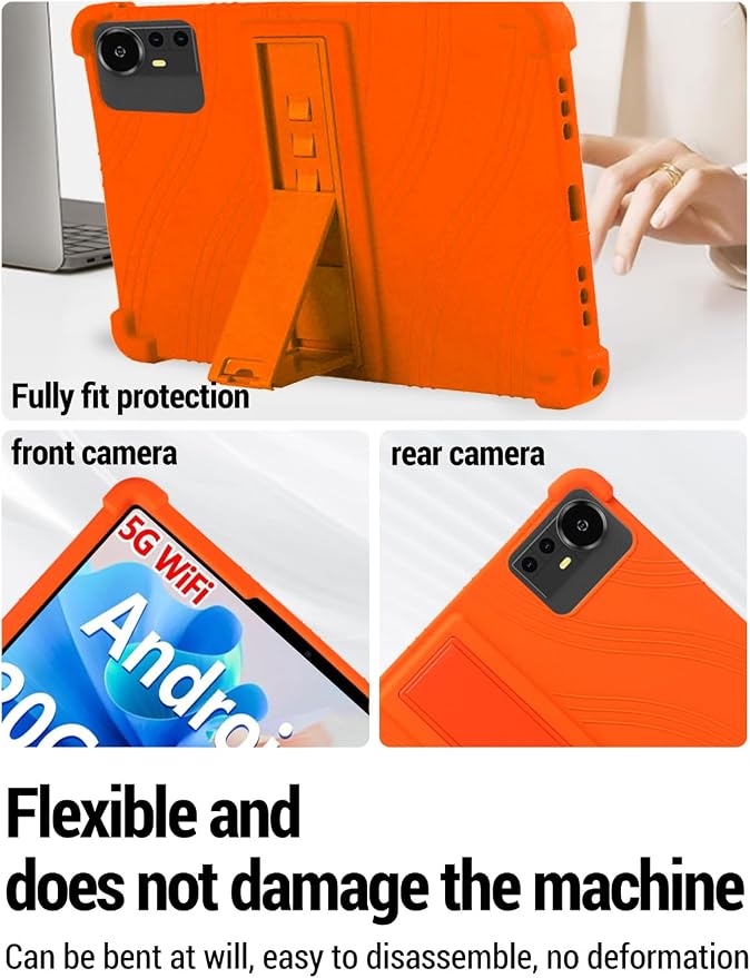 for Bnegynng CP31M 10 inch Tablet Protective case Shockproof Lightweight Silicone Protective Cover with Stand Child-Friendly Protection Easy to Clean DesignBlack