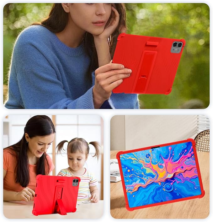 Case for TECLAST Artpad Pro 12.7-Inch Tablet – Shockproof Silicone Protective Cover with Kickstand Drop-Resistant Business Style (Black)