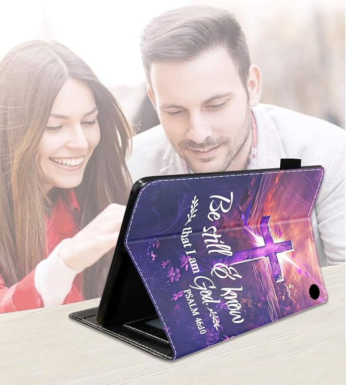 Case for Amazon Kindle Fire HD 8/Fire HD 8 Plus Tablet (12th/10th Generation 2024/2022/2020 Release) Slim PU Leather Cover with Card Slot &amp Auto Wake/Sleep African American Women