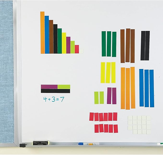 Learning Resources Magnetic Cuisenaire Rods, Early Match Concepts, School Supplies, Multicolor, 64 Pieces