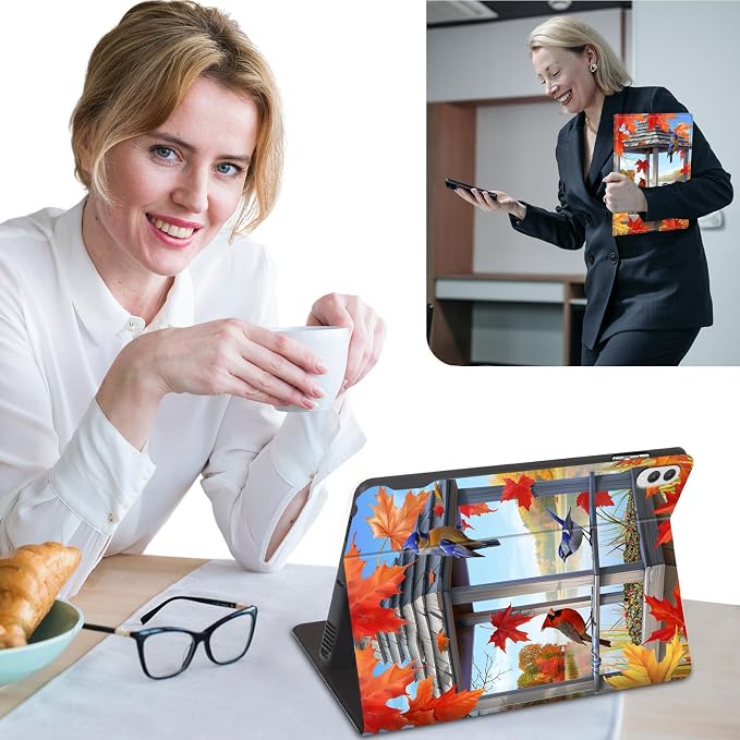 Slim Case for Samsung Galaxy Tab S11 5G 11 Inch (2025) PU Leather Tablet Cases Flip Folio Multi-Angle Viewing Stand Protective Smart Shell Cover with Auto Wake/Sleep A Crow Skull