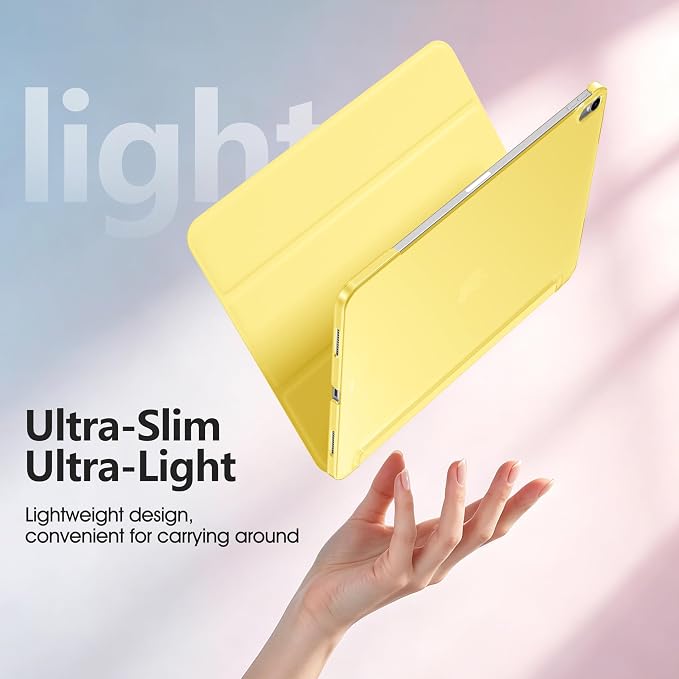 for iPad Air 13 Inch Case M4/M3/M2(2026/2025/2024) Lavender | Slim Trifold Stand Protective Cover with Translucent Hard Back for iPad Air 13 Case Support Touch ID Auto Wake/Sleep