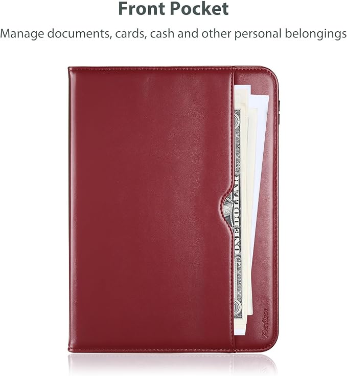 ProCase for iPad A16 11th Generation 11” 2025/iPad 10th Generation 10.9” 2022 with Pencil Holder iPad 11/10 PU Leather Case Business Stand Cover Smart Folio with Hand Strap Front Pocket -Berrypurple