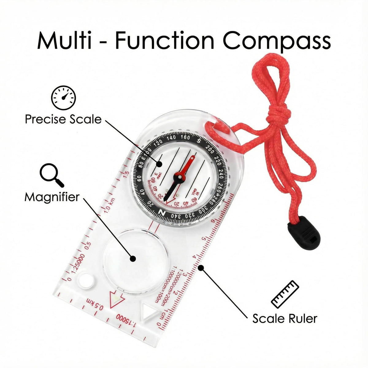 Navigation/Orienteering Compas | Map Reading Compass | Boy Scout Gifts Compass for Backpacking Hunting/Hiking