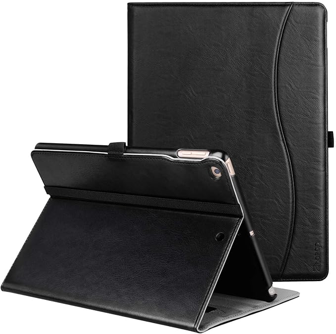 ZtotopCases for iPad 6th/5th Generation 9.7 Inch 2018/2017 iPad Air 2 &amp 1 Case Premium PU Leather Business Folding Cover with Auto Wake/Sleep Multiple Viewing Angles for iPad Air 2nd/1st Gen Bl