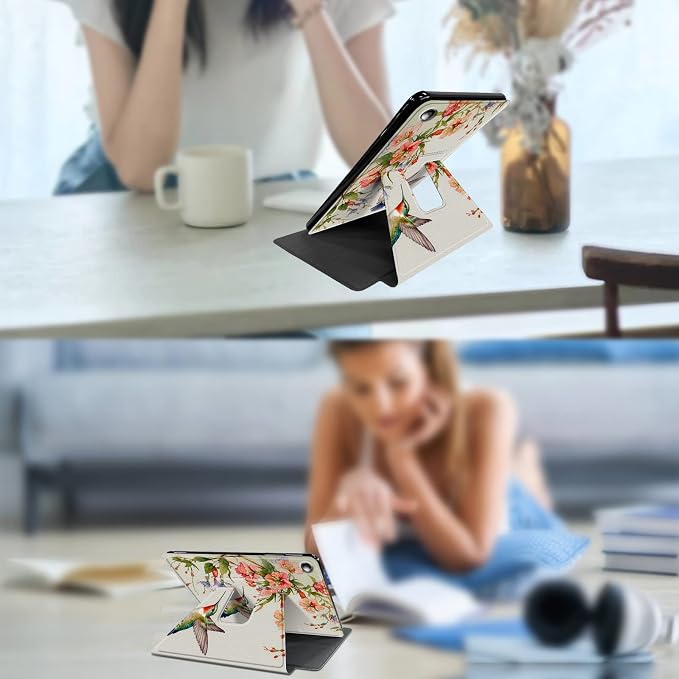 for Samsung Galaxy Tab A7 Lite Case 8.7 inch 360 Degree Rotating Stand Protective Smart Cover Case for Samsung Galaxy Tab A7 Lite 2021 - American Flag &amp Fish