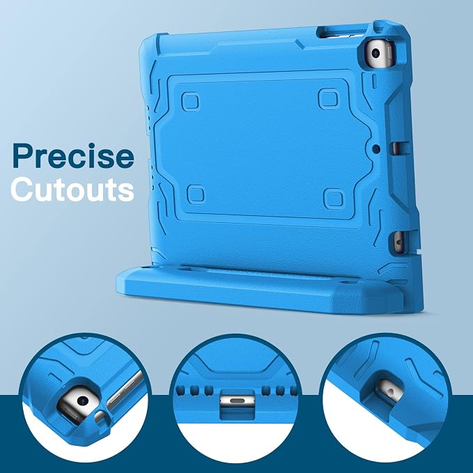 JETech Kids Case for iPad 6th/5th Gen 9.7 (2018/2017) Black | Built-in Screen Protector 360° Rotating Handle Stand Shockproof Full-Body Protection Kid-Friendly Design