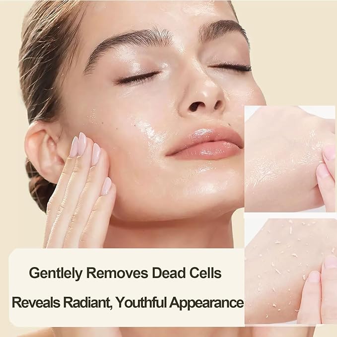 2 Pack Black Rice + White Rice Peeling Glow Ampoule, Gentle Rice Exfoliating Face and Body Scrub for Removing Sebum, Dead Skin Cells, Black Pore Deep Cleaning, Fit for All Skin Types|100ML+100ML