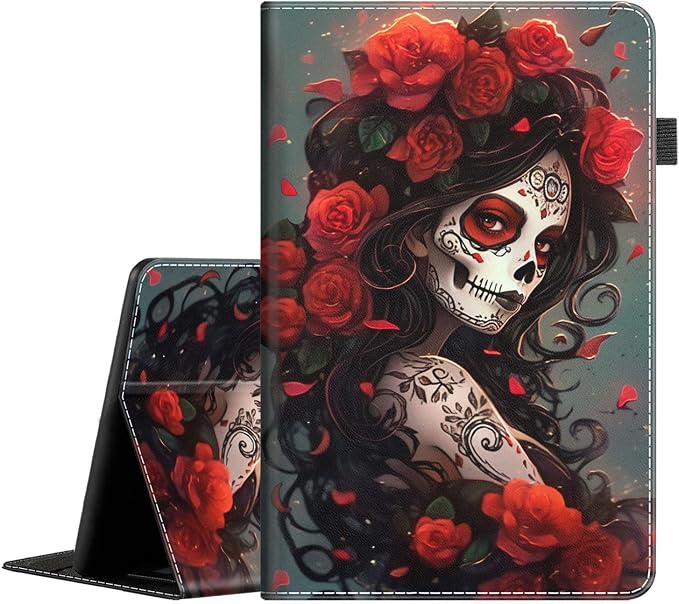 Case for All-New Kindle Fire HD 8 Tablet (12th/10th Generation 2020/2022 Release) &amp Fire HD 8 PlusPremium PU Leather Folio Stand Cover Case with Smart Auto Wake/Sleep Smoke Flag of Mexico Flag