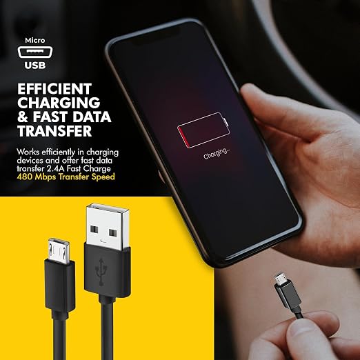 BRENDAZ Micro USB Cable 10-Pack- Fast Charging Data Transfer Android USB Cord Compatible with Kindle Fire HD Tablet Compatible with Xbox One S X Galaxy S6 S7 Edge J7 Note 5 4.(10-Feet)