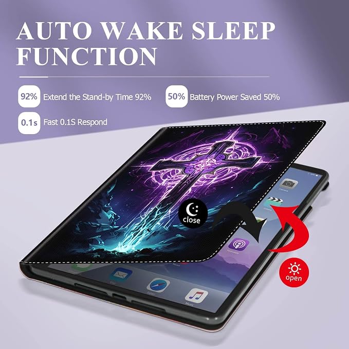 Case for iPad (A16) 11th Generation 11 Inch 2025 / iPad 10th Generation 10.9 Inch 2022 Ultra-Thin Multi-Angle Protective Cover with Auto Sleep/Wake A Dark Horse