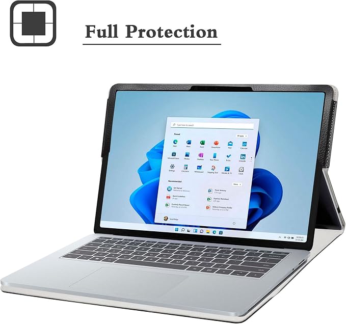 LiuShan for Surface Laptop Studio CaseSurface Laptop Studio 2 CasePU Leather Slim Folding Stand Cover for 14.4 Microsoft Surface Laptop Studio/Microsoft Surface Laptop Studio 2 TabletBlack