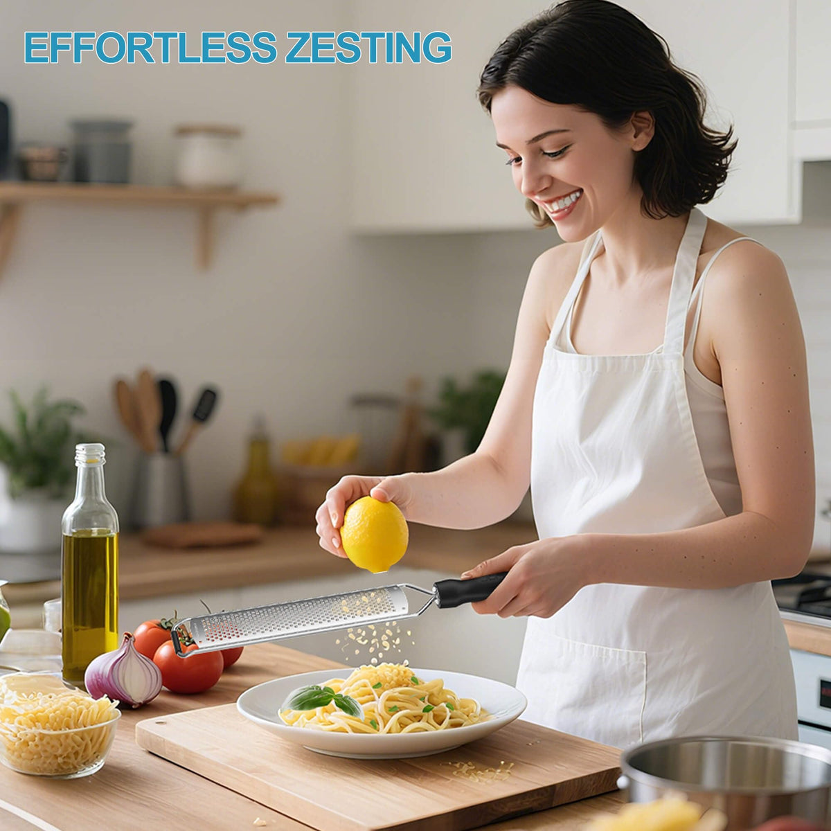 Lemon Zester Grater, Stainless Steel Zester Grater with Handle