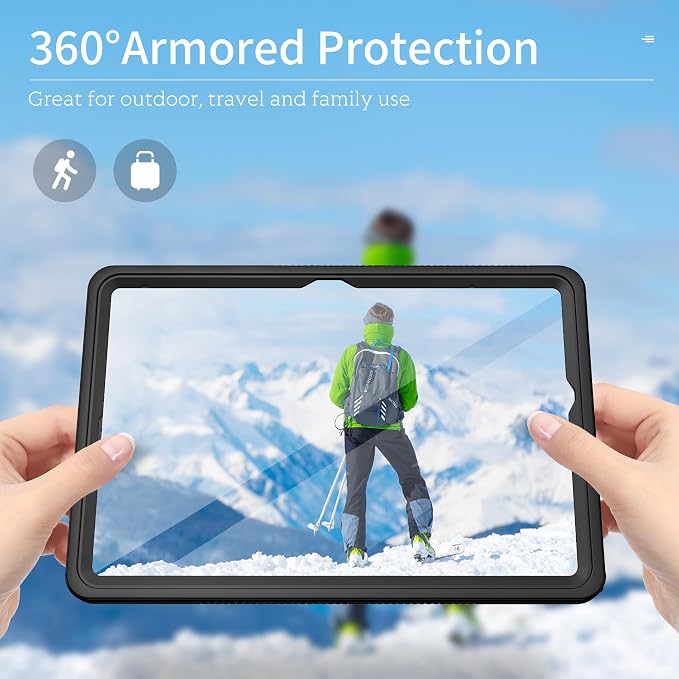 Waterproof Case for Samsung Galaxy Tab A9 Plus 11 Inch 5G 2023 CaseBuilt-in Screen Protector/Kickstand/Full-Body Shockproof Protective Cover for Tablet A9+ 11'' (SM-X210/X216/X218)