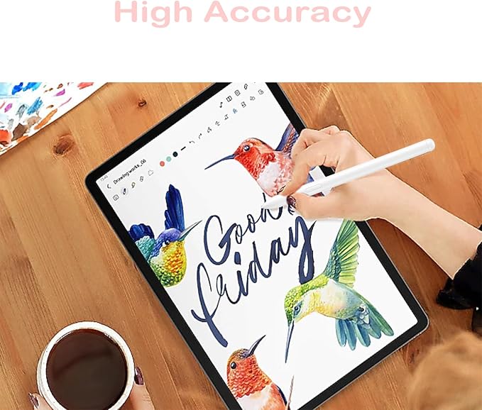 Beige Galaxy Tab S9 FE S Pen for Samsung Galaxy Tab S9 FE Stylus Pen Replacement 4096 Pressure Levels with Free 5 Tips