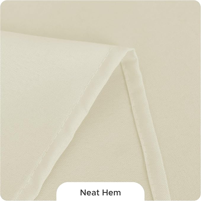 Fitable 8 Pack Rectangle Tablecloths: Stain Resistant Wrinkle Free Fabric Table Clothes, Washable Reusable Polyester Table Covers for Wedding Party Birthday Banquet Reception(Ivory, 60x102 Inch)
