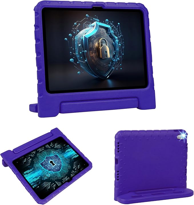 Heavy Duty Kids Case for iPad 10th/11th(A16) Pencil Holder Stand | Rugged Protection Cover for 11/10.9-inch iPad 2025/2022 Lightweight EVA Foam Anti-slip for Home School Travel Blue