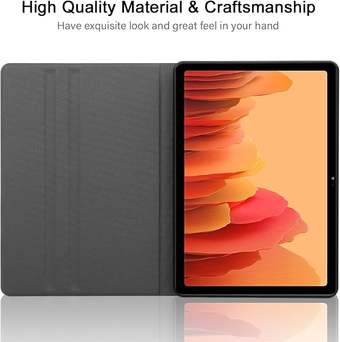 Cool Cheetah Print Tablet Case for Samsung Galaxy Tab A7 SM-T507/T505/T500 Case 10.4 2020 Fashion Aesthetic Leopard Pattern Cases for Girls BoysBlack Protective Cover Flip PU Leather Funda
