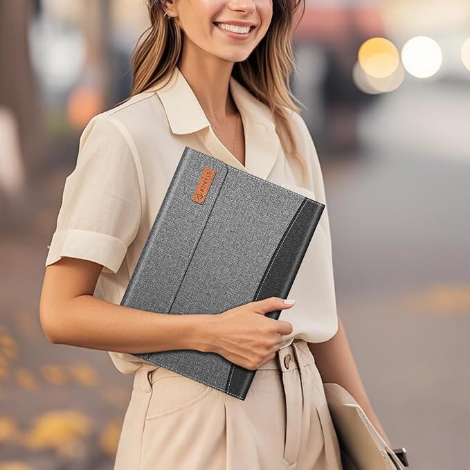 Fintie Portfolio Case for Samsung Galaxy Tab S10 FE Plus 13.1'' 2025 Black | Model (SM-X620/X626) Multiple Angles Business Cover with Pocket Built-in S Pen Holder