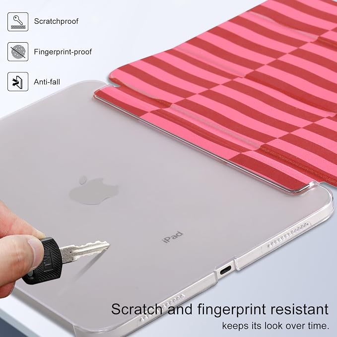 case for ipad 11th Generation11 Inch 2025 (A16 Chip) &amp 10th Gen 10.9 Inch 2022 - Slim Scratch-Resistant Hard PC Translucent Back Shell Smart Cover Wake/Sleep FunctionBlack Bow