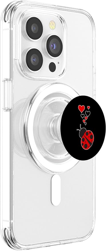 Cute Ladybug Hearts - I Love Ladybugs OK? PopSockets Adhesive PopGrip