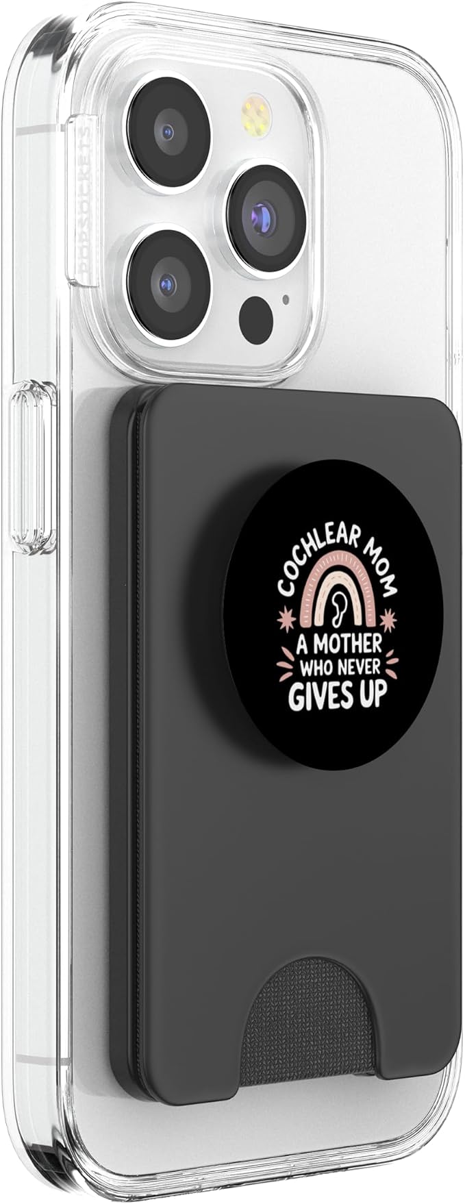 Cochlear Implant Awareness Cochlear Implant Mom PopSockets PopWallet for MagSafe