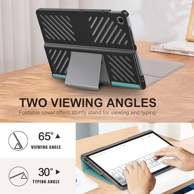 Case Compatible with Lenovo Tab Plus Tablet 2024 Folio Case for Lenovo Tab Plus 11.5 inch (TB351FU) Hard Shell Smart CoverBlack