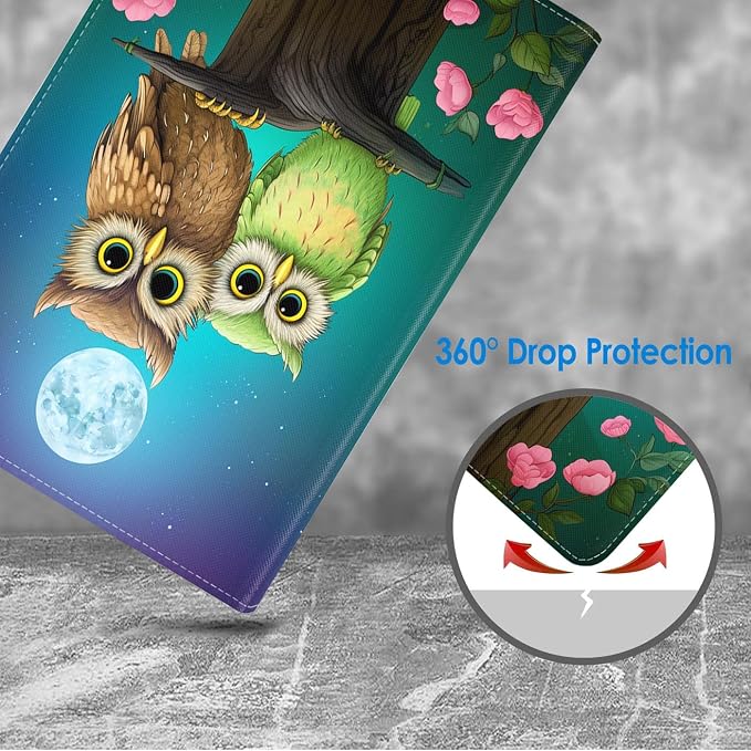 Case for Samsung Galaxy Tab A 8.0 2019 (SM-T290/T295/T297) Slim Lightweight PU Leather Stand Cover with Auto Wake/Sleep for Galaxy Tab A 8.0 Inch Abstract Watercolor Art Dogs