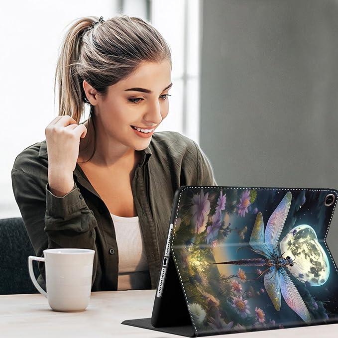 Case for Samsung Galaxy Tab S10 FE Plus 5G Multi-Angle Stand Smart Cover Shockproof with Auto Wake/Sleep for Galaxy Tab S10 FE+ 13.1 Inch (SM-X620/SM-X626B) 2025 Magic Mushrooms Fungus