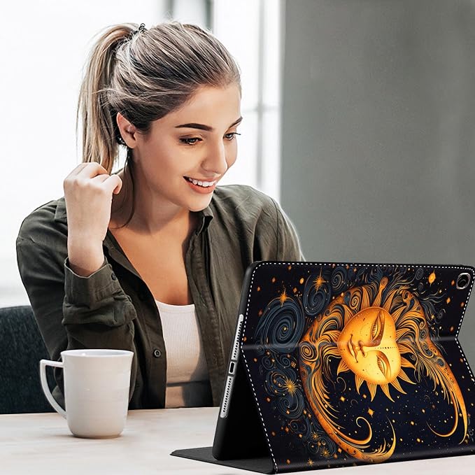 Case for Samsung Galaxy Tab S10 FE Plus 5G Multi-Angle Stand Smart Cover Shockproof with Auto Wake/Sleep for Galaxy Tab S10 FE+ 13.1 Inch (SM-X620/SM-X626B) 2025 Magic Mushrooms Fungus