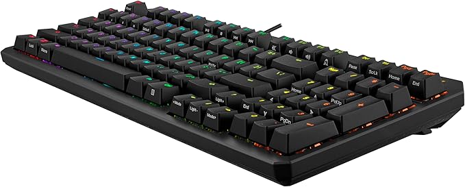 ASUS TUF Gaming K3 Gen II Wired USB Gaming Keyboard – 97-Key Compact Layout, Optical-Mechanical Red (Linear) Switches, PBT Keycaps, Detachable Top Plate, IP57 Waterproofing, PC/Mac Support - Black