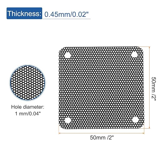 MECCANIXITY 20PCS PC Dust Filter, 50mmx50mm PVC Computer Case Cooler Dustproof