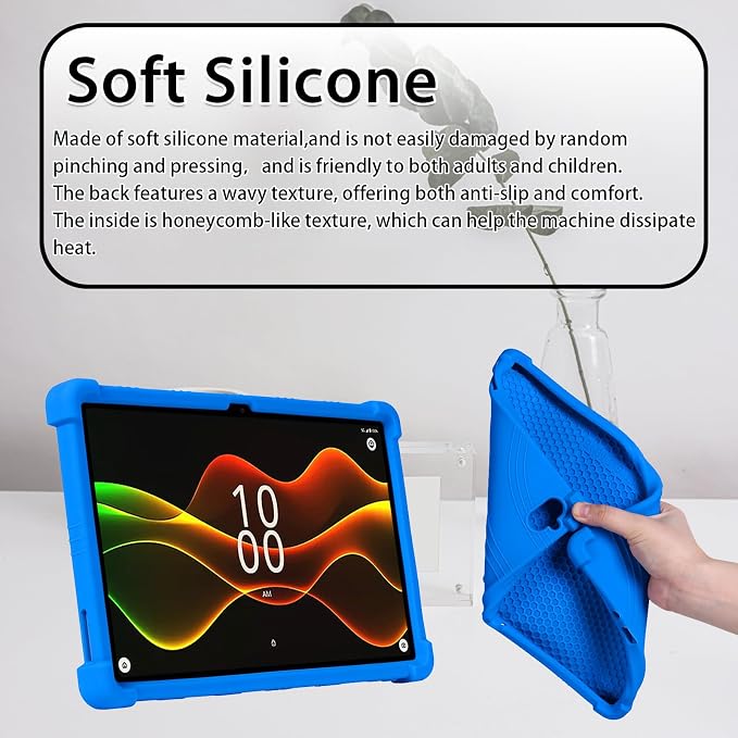 ATOOZ for Boost Celero 5G Tablet Case 10.95 Inch 2025Soft Silicone Shockproof Kids Case for Celero 5G Tablet 11 Inch with PC Stand (Black)