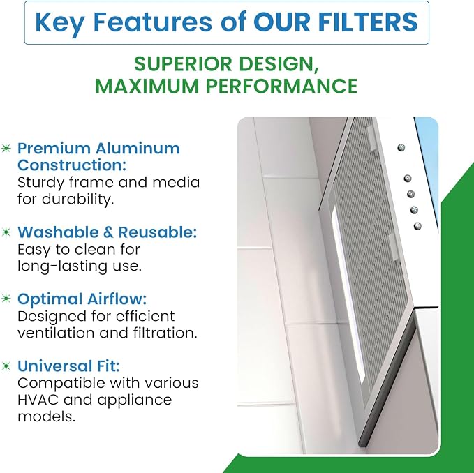 Filter Everything Washable Aluminum Air Filter – 16 x 20 x 1 – Permanent