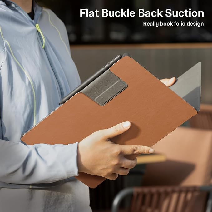 CoBak Premium Magnetic Case for Remarkable Paper Pro 2024 Released 11.8 inch PU Leather Smart Auto Sleep/Wake Book Folio Cover with Corner Protection and Pen Holder Strap Coffee Brown