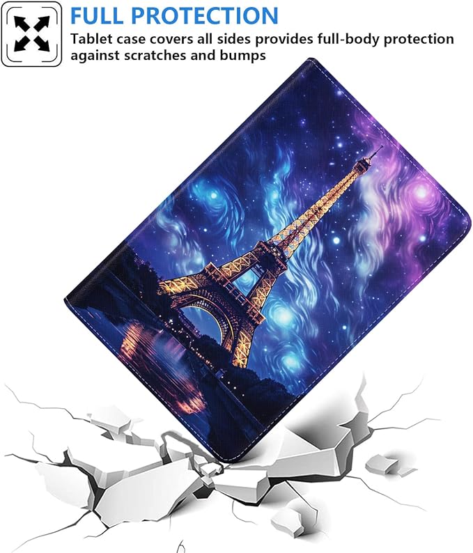 Case for Samsung Galaxy Tab S10 Plus 2024/ S9 Plus/ S9 FE Plus 5G 12.4 Inch 2023 Slim PU Leather Stand Folio Cover with Auto Wake Sleep Abstract Paint Dogs
