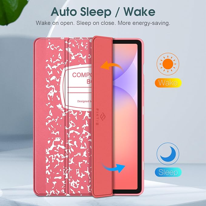 Fintie Slim TPU Case for Samsung Galaxy Tab S10 Lite/S10 FE/S9 FE 5G 10.9 | Tri-Fold Viewing Stand Full Protection S Pen Holder Auto Sleep Wake Black