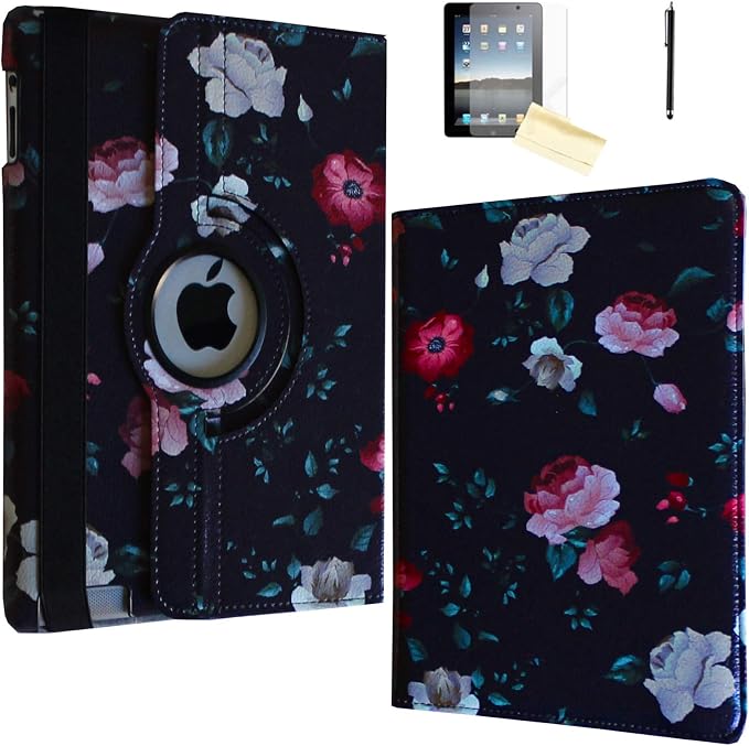 Case for iPad 9.7 2018/2017 Rotating Stand Smart Magnetic Auto Wake Up/Sleep Cover for A1893 A1954 A1822 A1823 MP2G2LL/A MP2J2LL/A MPGT2LL/A MPGW2LL/A MP2F2LL/A MP2H2LL/A (Crocodile)