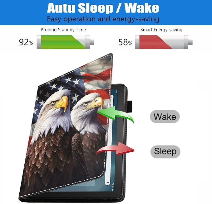 Case for Amazon Fire HD 8/HD 8 Plus Tablet (8 12th/10th Generation 2024/2022/2020 Release) Slim PU Leather Stand Folio Cover with Auto Wake Sleep African Woman Wolf
